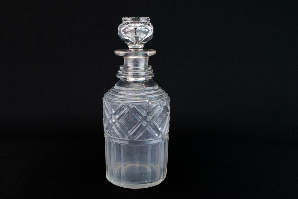 Cut Glass Whisky Decanter, English 1830s