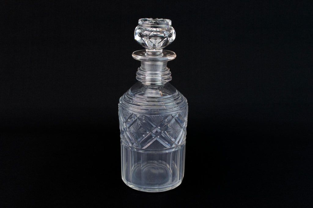 Medium Whisky Cut Glass Decanter, English 1830s