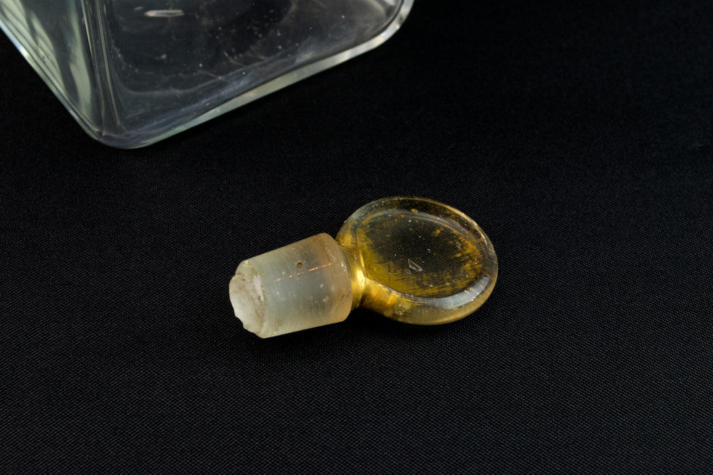 Small Gilded Glass Whisky Decanter, English Circa 1800