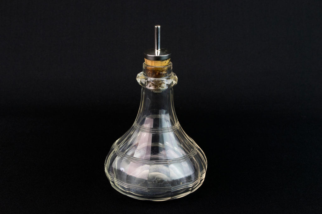 Cocktail Bitters Dasher in Cut Glass, English 1924