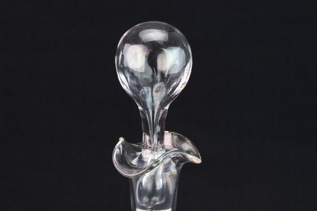 Blown Glass Wine Decanter, English Early 1900s