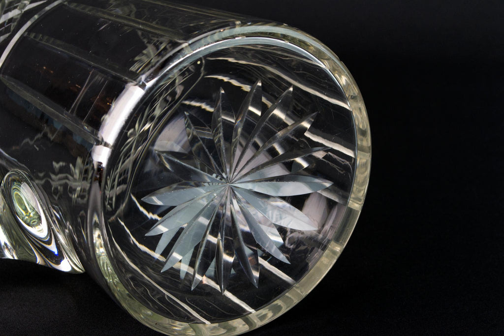 Cut Glass Medium Jug, English 1930s