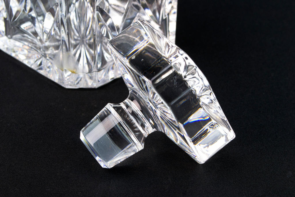 Webb Corbett Cut Glass Square Whisky Decanter