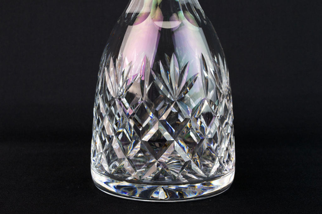 Thomas Webb Cut Glass Decanter, English Late 20th Century
