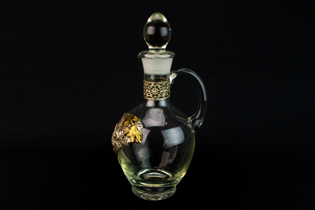 Glass Wine Carafe with Silver Plated Mounts