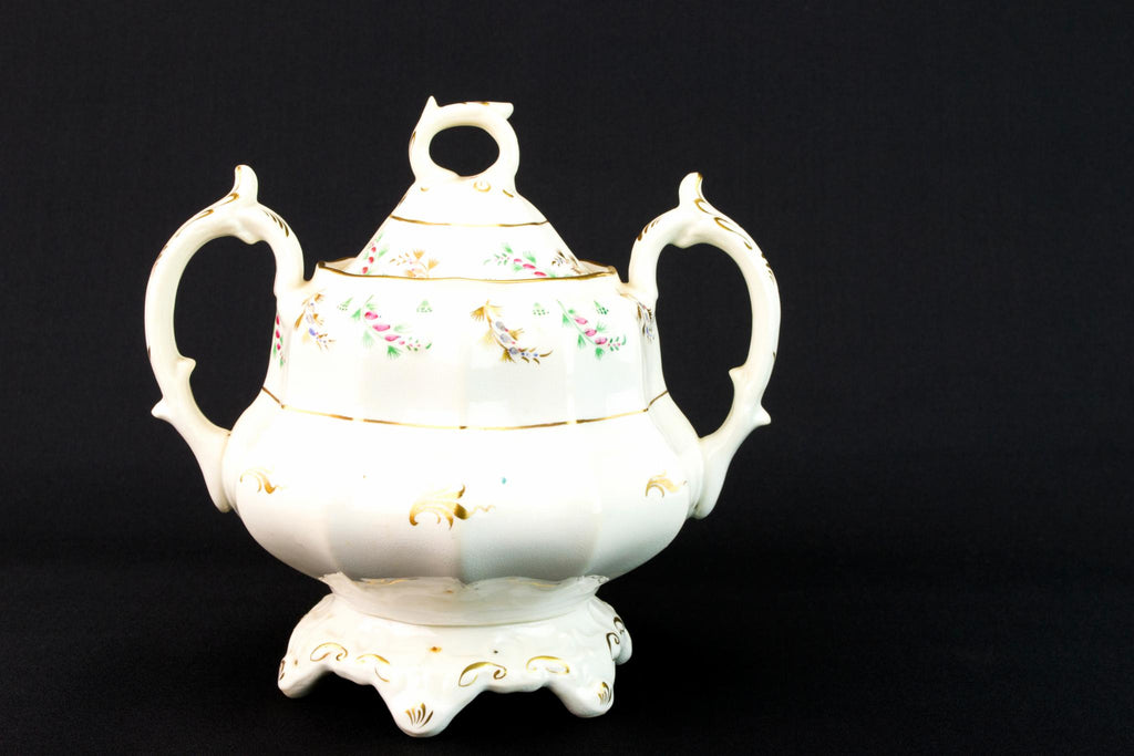 Large Pear Shaped Sugar Bowl, English 1830s
