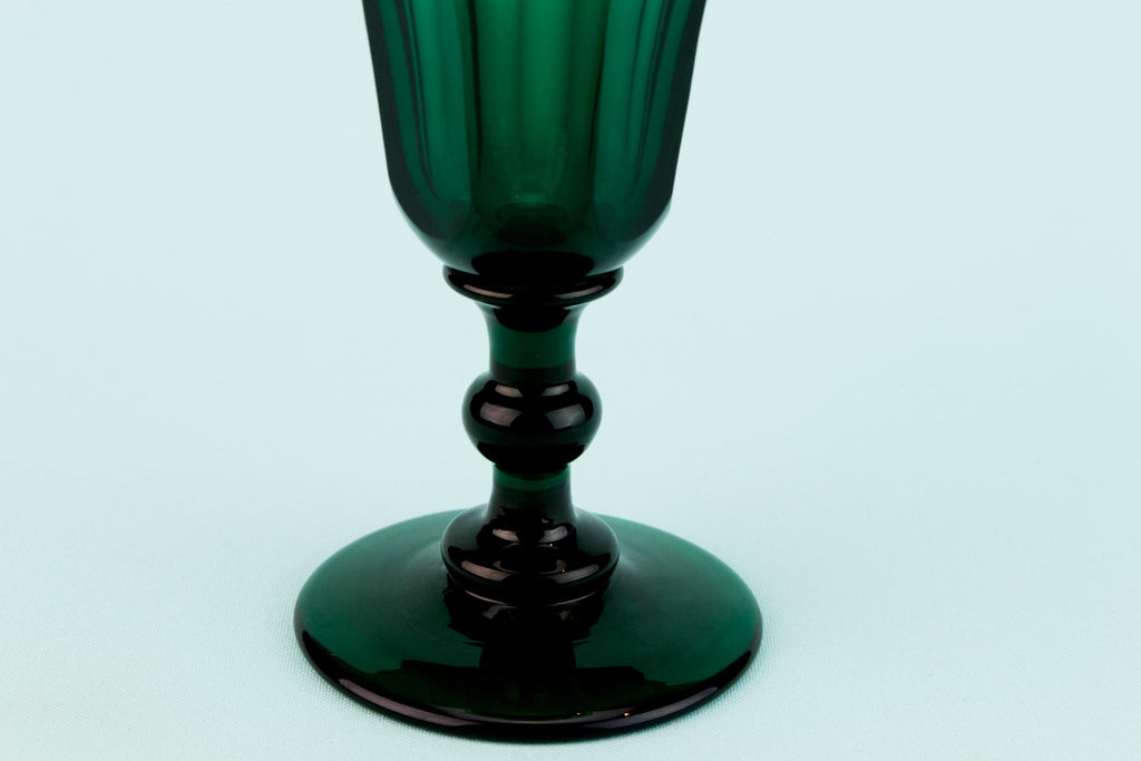 Green Dessert Wine Glass, English Mid 19th Century
