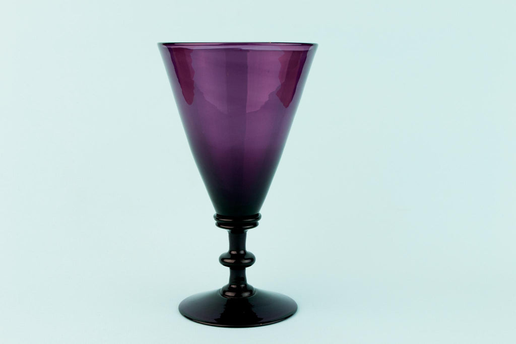 Amethyst Wine Glass, English Georgian 18th Century