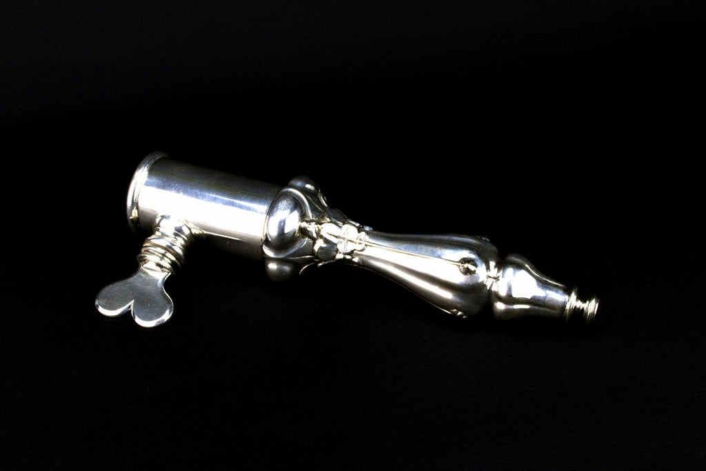 Silver Plated Lamb Leg Holder, French Early 1900s
