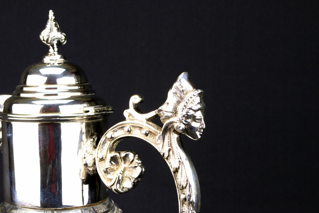 Cut Glass Renaissance Revival Carafe, English Circa 1900
