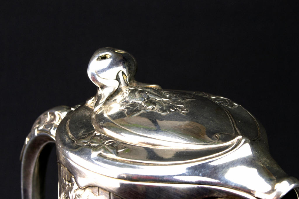Art Nouveau Glass Carafe, French Circa 1900