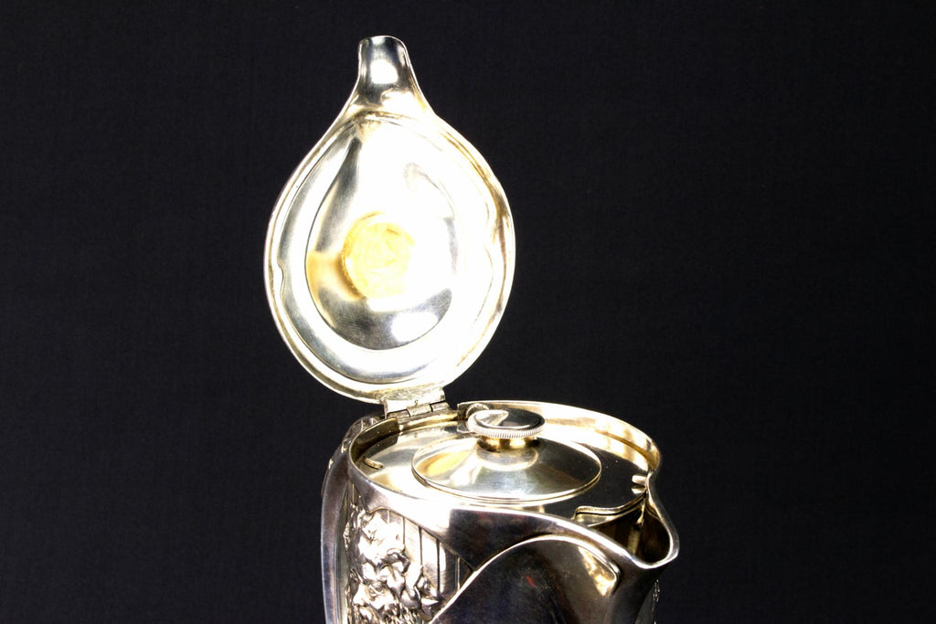 Art Nouveau Glass Carafe, French Circa 1900