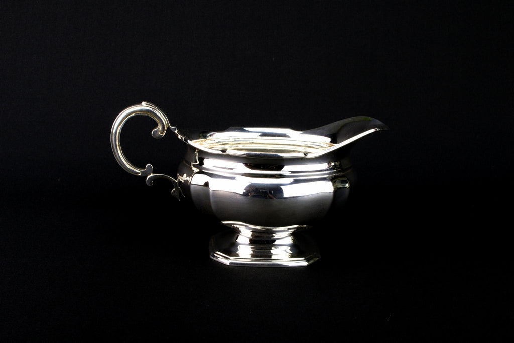 Mappin & Webb Sterling Silver Gravy Boat, English 1964