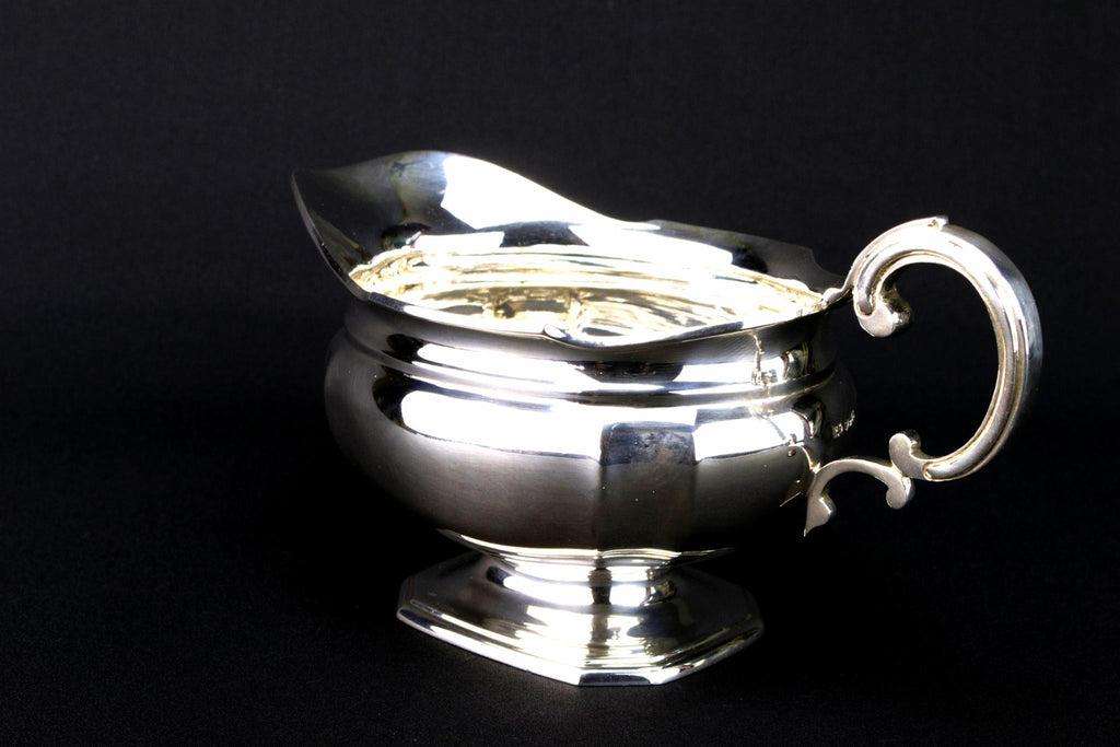Mappin & Webb Sterling Silver Gravy Boat, English 1964
