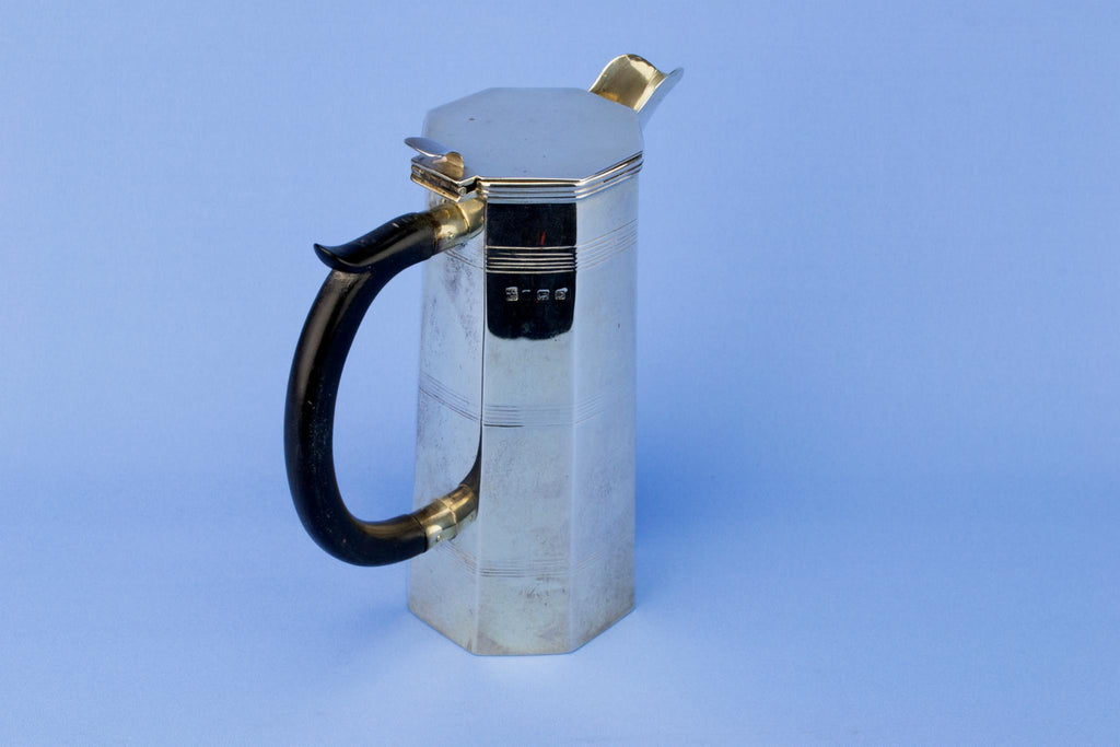 Sterling Silver Art Deco Coffee Pot, English 1928