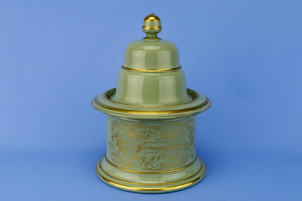 Gilded Tobacco Jar, English 1850s