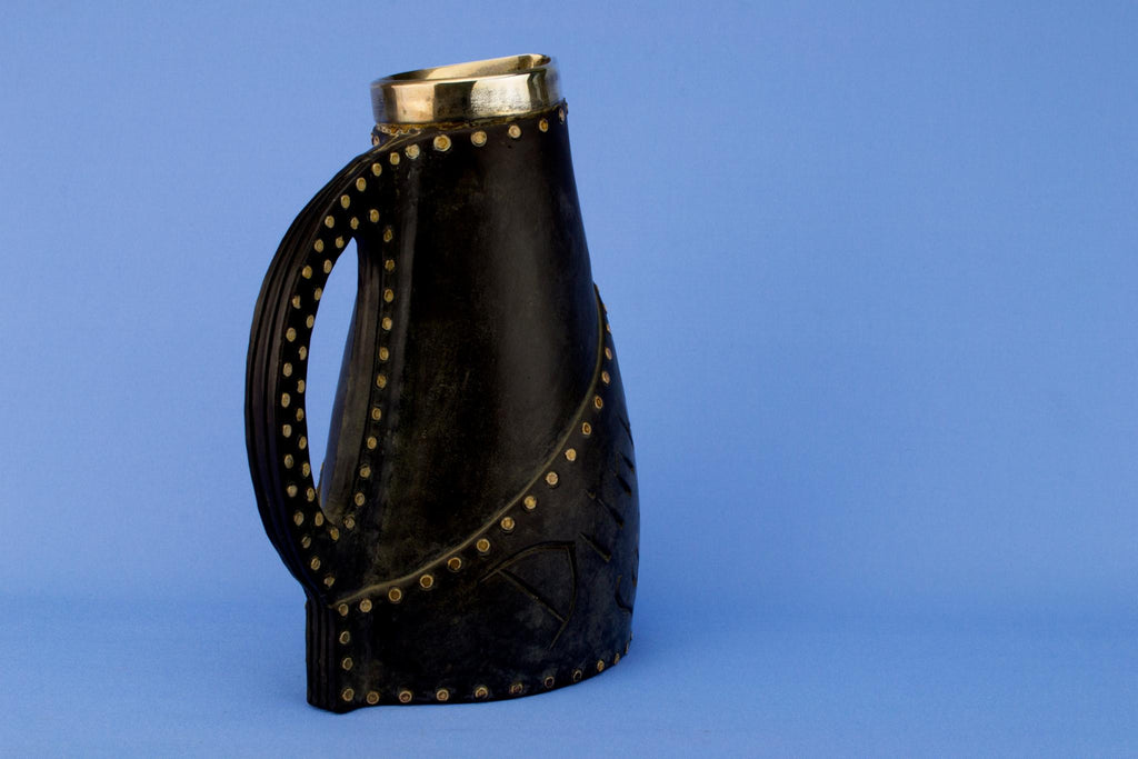 Royal Doulton Leather Imitation Jug, English 1895