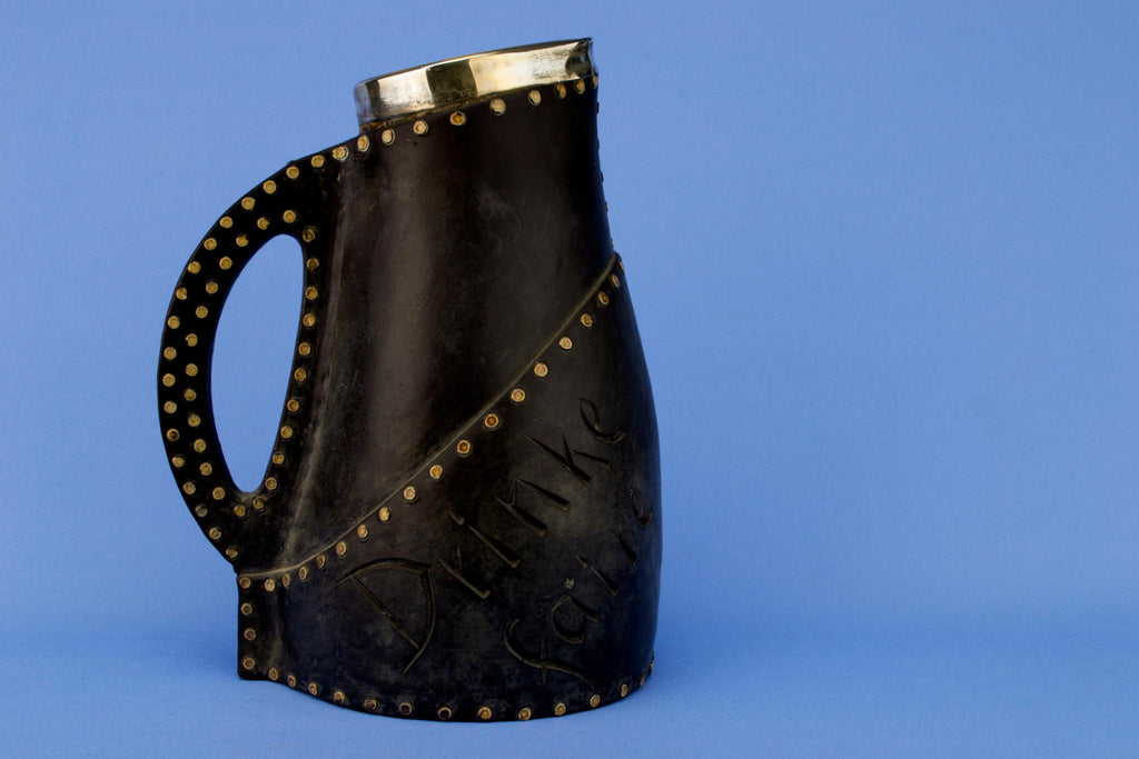 Royal Doulton Leather Imitation Jug, English 1895