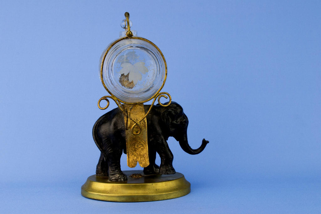 Bronze Elephant Decanter, French Mid 19th Century