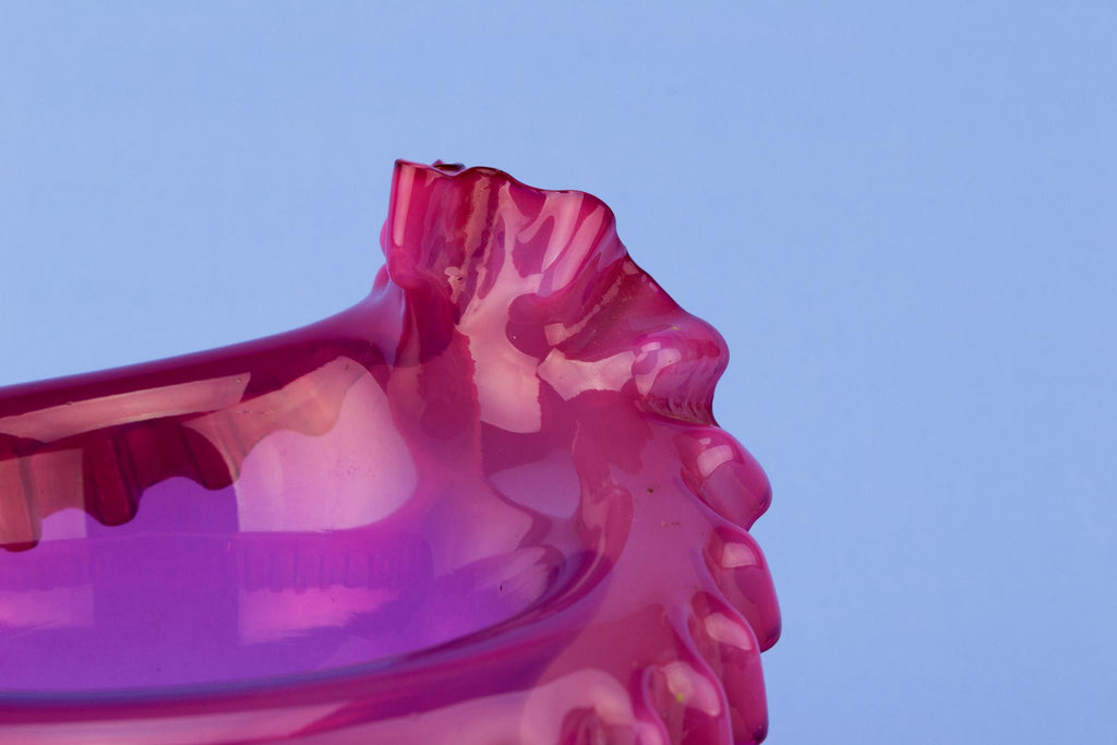 Cranberry Red Glass Serving Bowl, English 19th Century