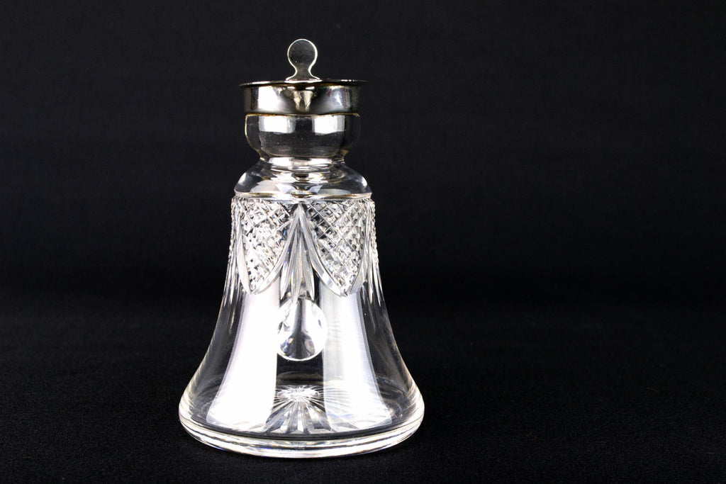 Sterling Silver & Glass Whisky Noggin, English 1913
