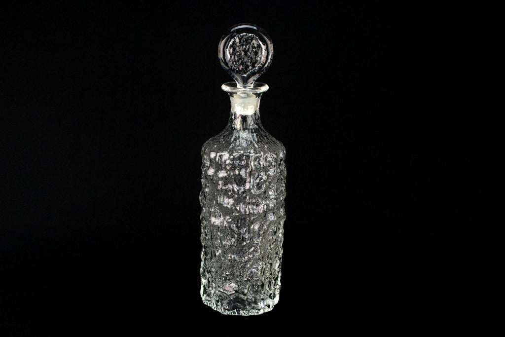 Whitefriars Glass Decanter, English 1970s