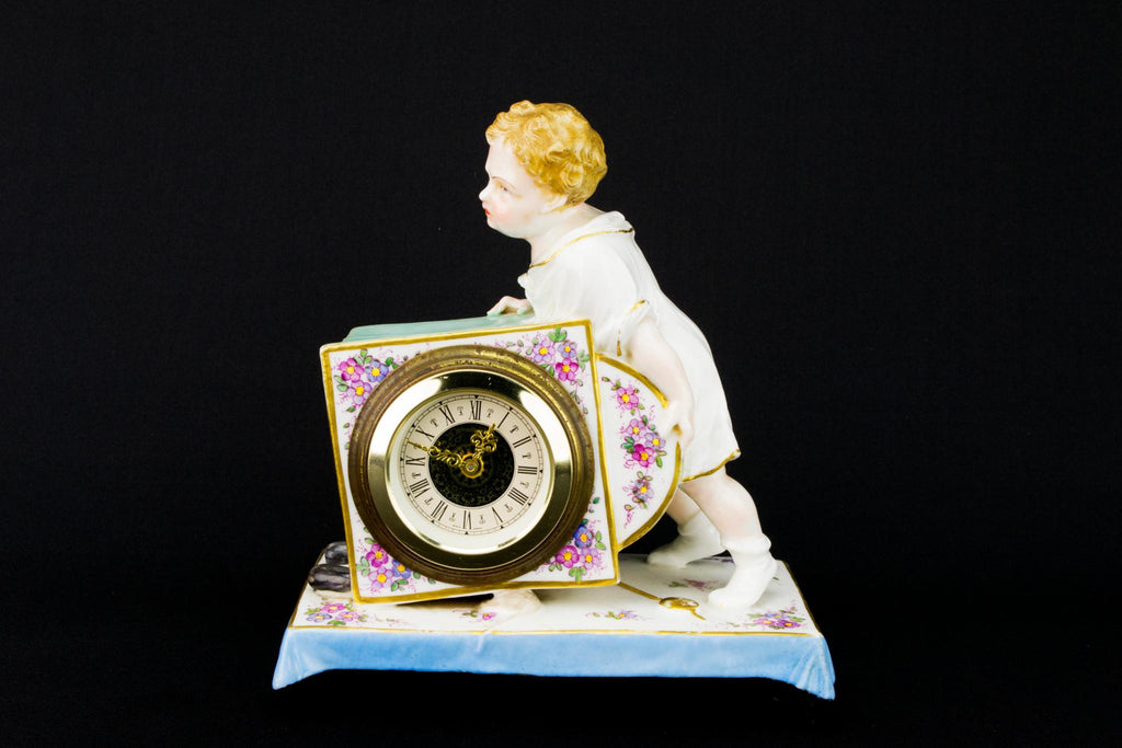 Porcelain Clock, German 19th Century
