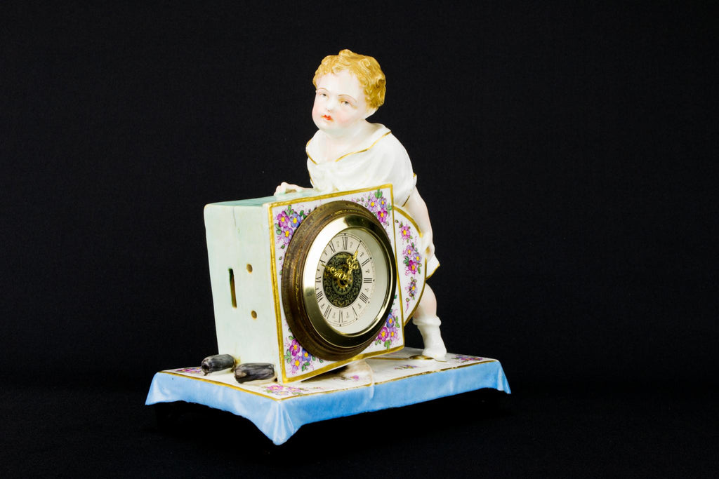 Porcelain Clock, German 19th Century