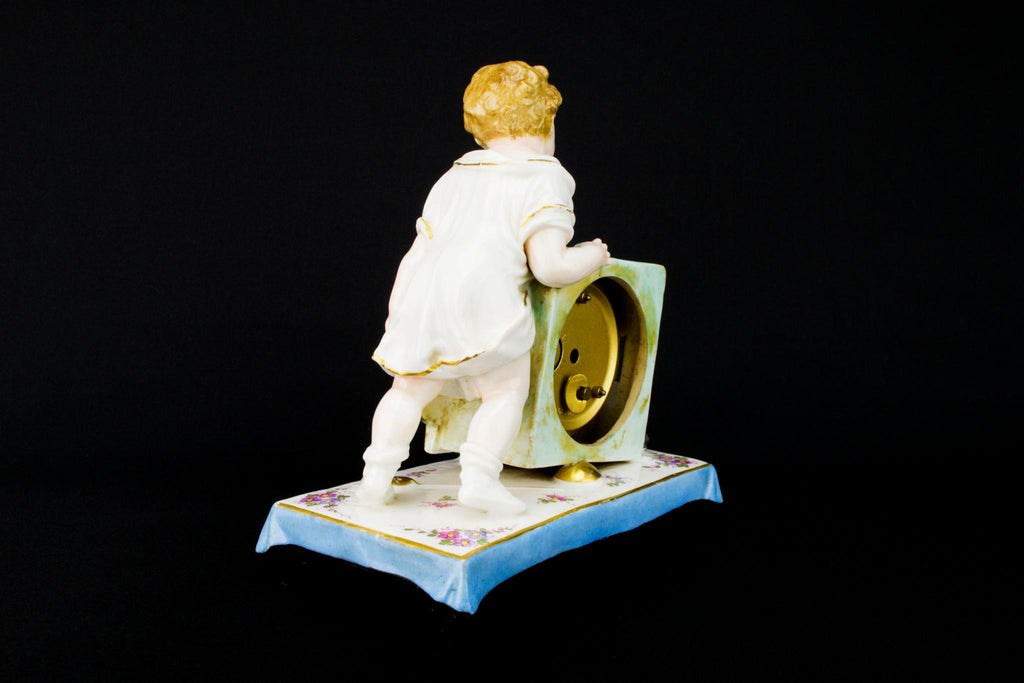 Porcelain Clock, German 19th Century