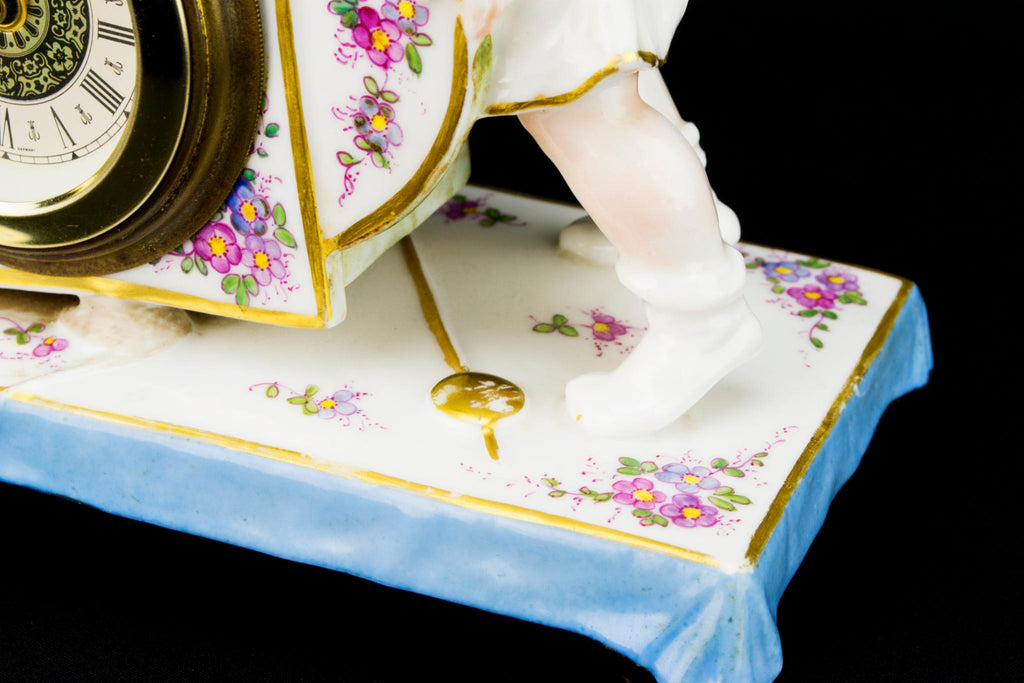 Porcelain Clock, German 19th Century