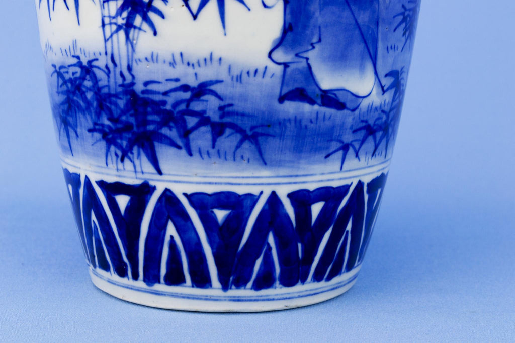 Large Blue and White Baluster Vase