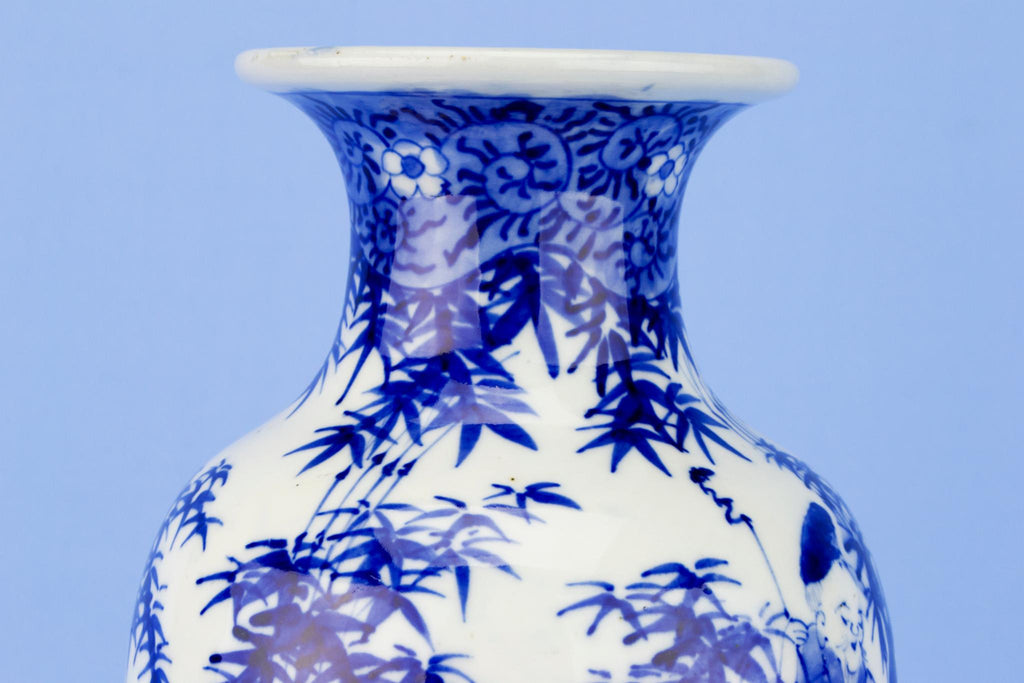 Large Blue and White Baluster Vase