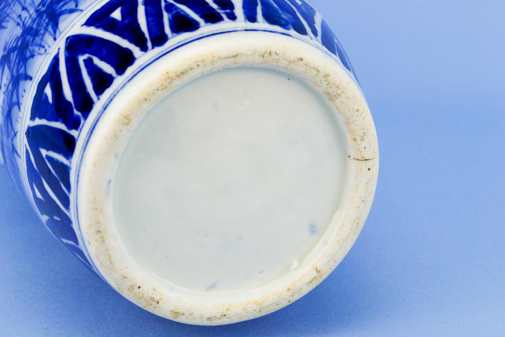 Large Blue and White Baluster Vase
