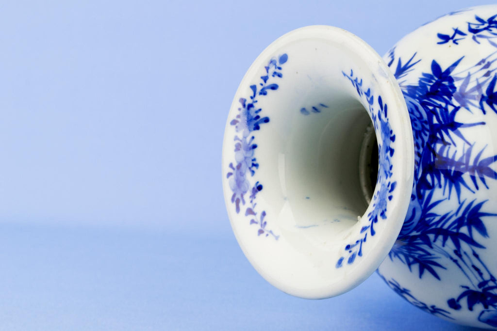 Large Blue and White Baluster Vase