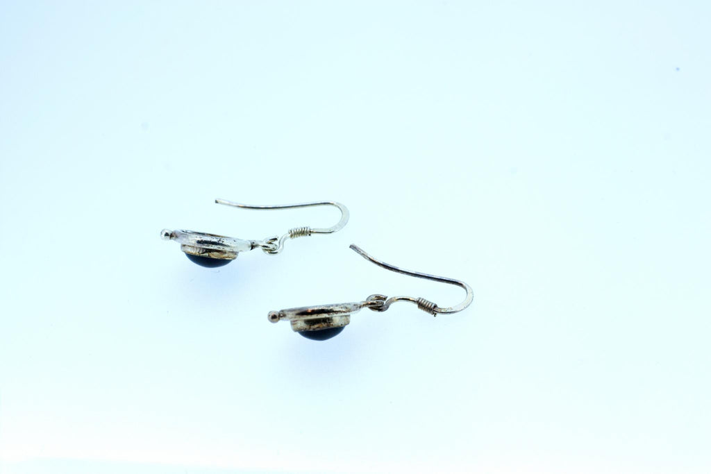 Sterling Silver & Red Garnet Earrings