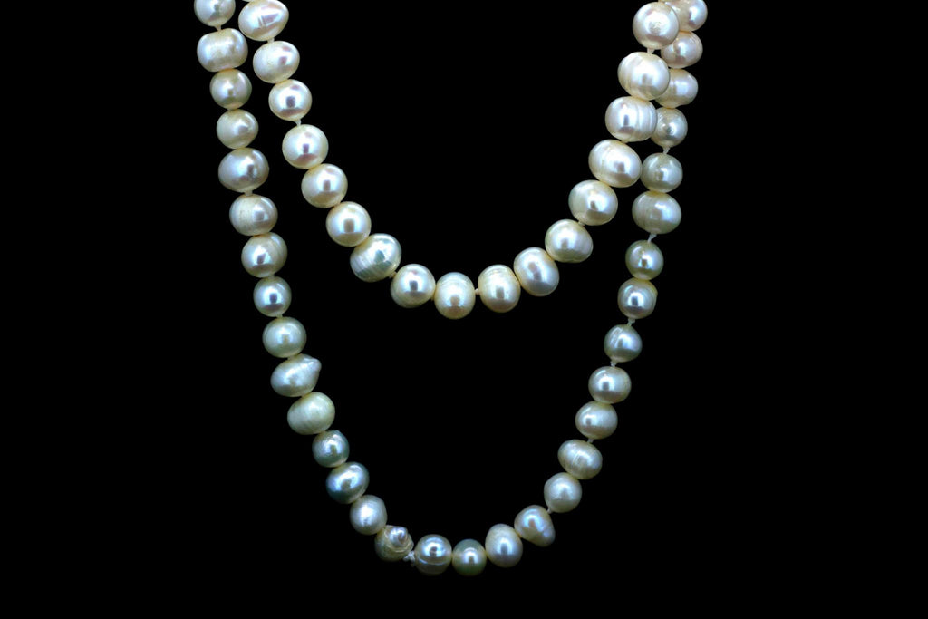 Long Fresh Water Cultured Pearl Necklace