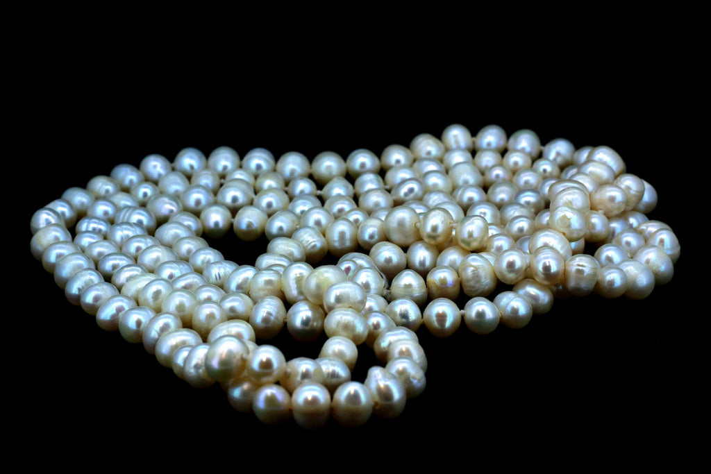 Long Fresh Water Cultured Pearl Necklace