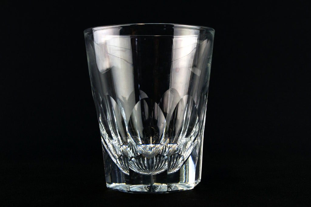 Cut Glass Whisky Tumbler by Webb, English Mod 20th Century