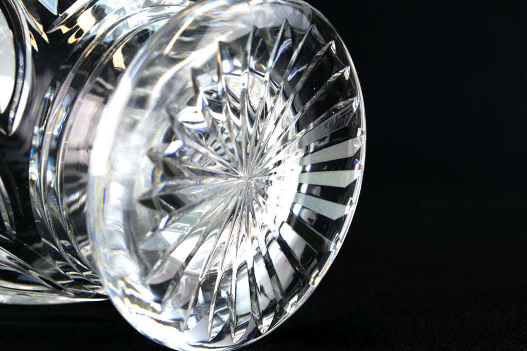 Small Cut Glass Decanter, English 1970s