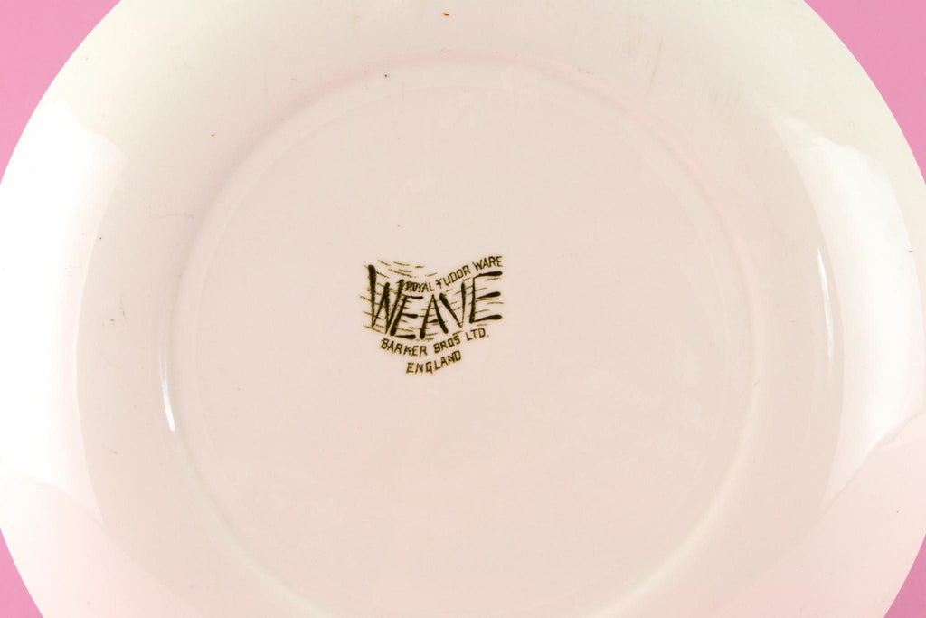 6 Weave Pattern Dinner Plates, English 1960s
