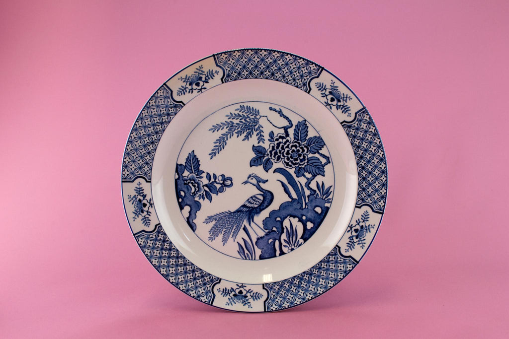 6 Blue and White Yuan Dinner Plates, English 1910s
