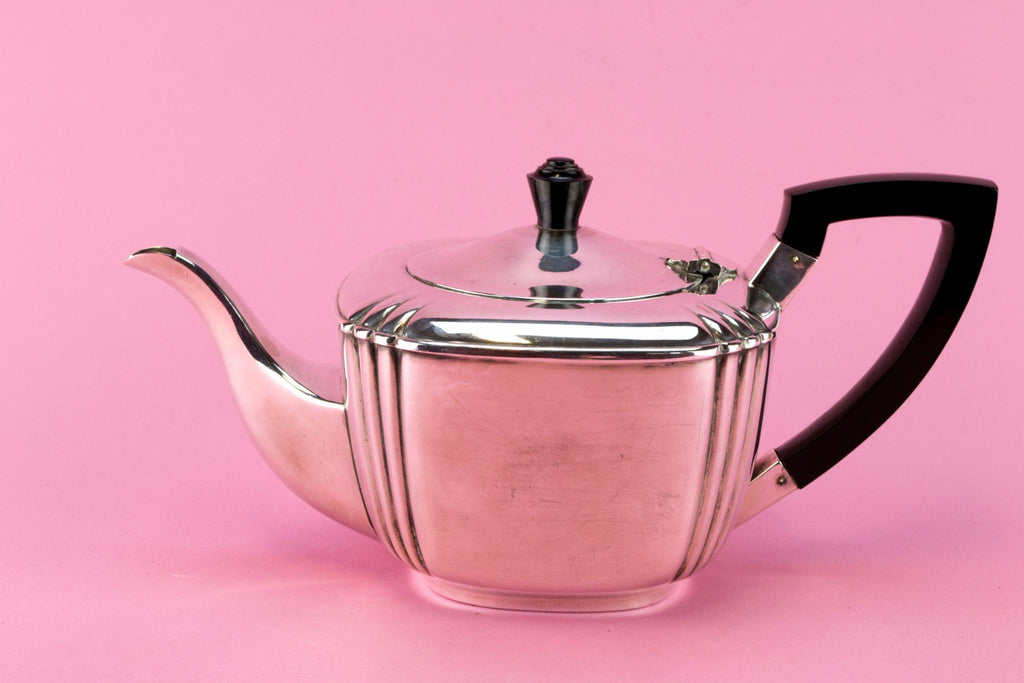 Silver Plated Medium Art Deco Tea Set, English Circa 1930