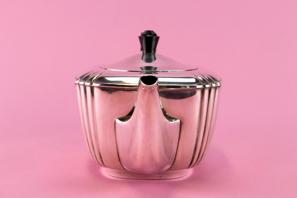 Silver Plated Medium Art Deco Tea Set, English Circa 1930