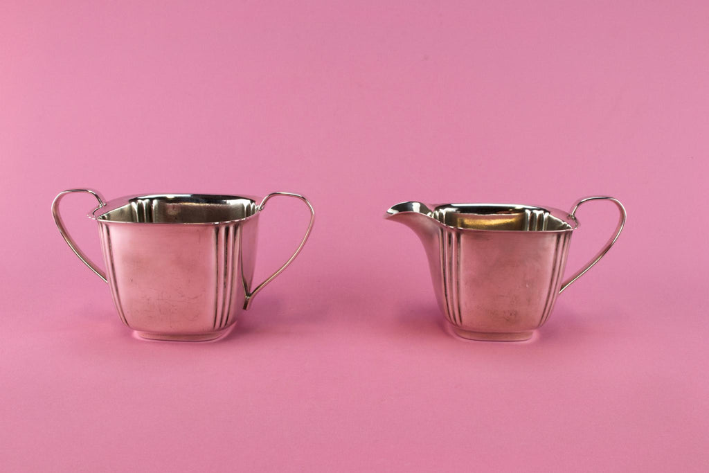 Silver Plated Medium Art Deco Tea Set, English Circa 1930