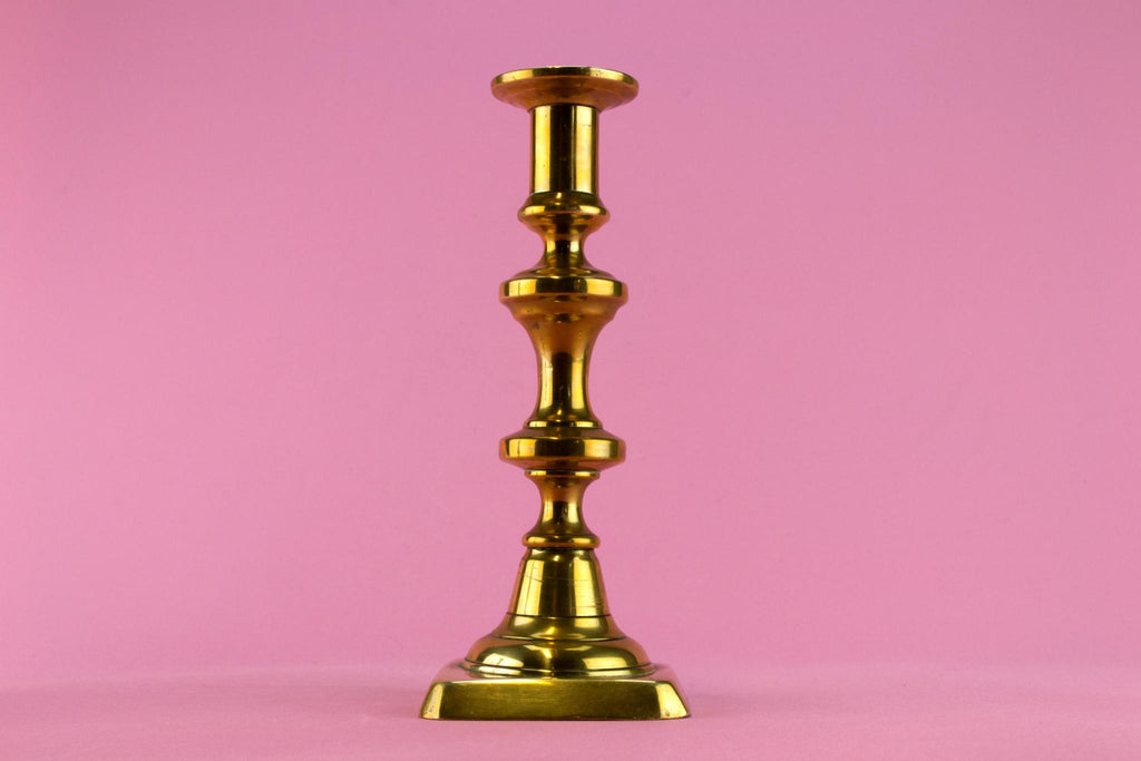 Pair Of medium Brass Candlestick, English 19th century