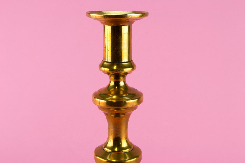 Pair Of medium Brass Candlestick, English 19th century