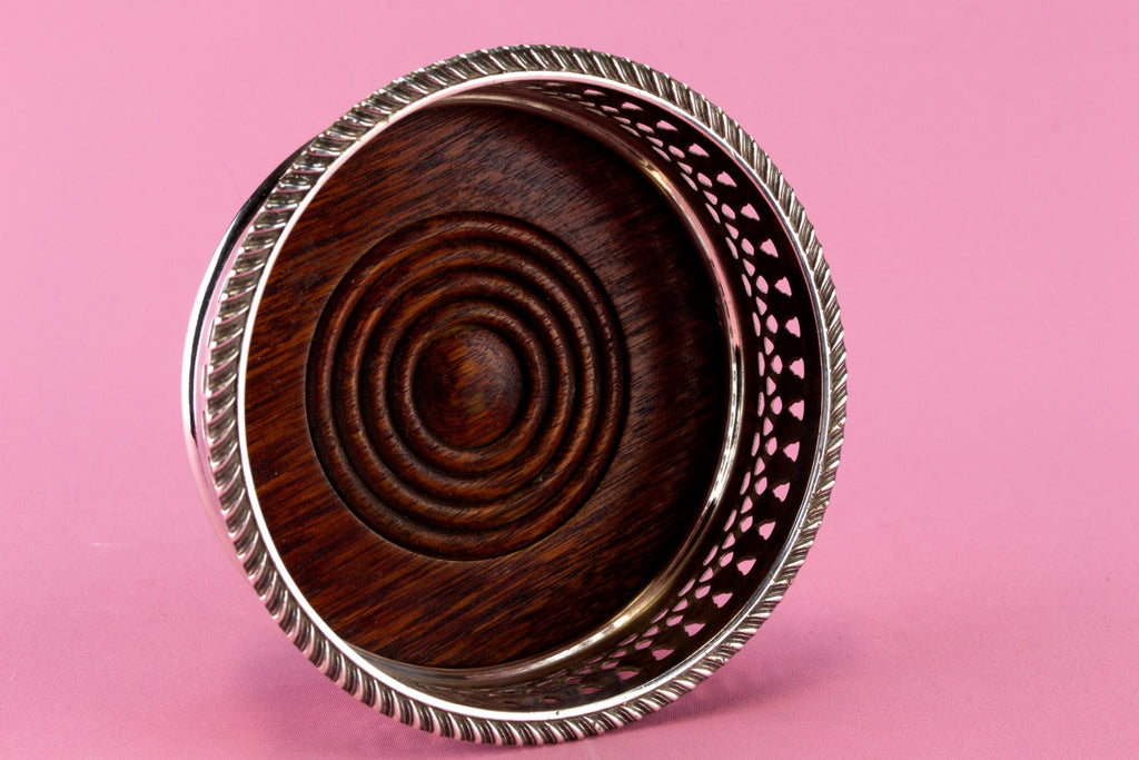 Silver Plated Medium Traditional Coaster, English 1930s