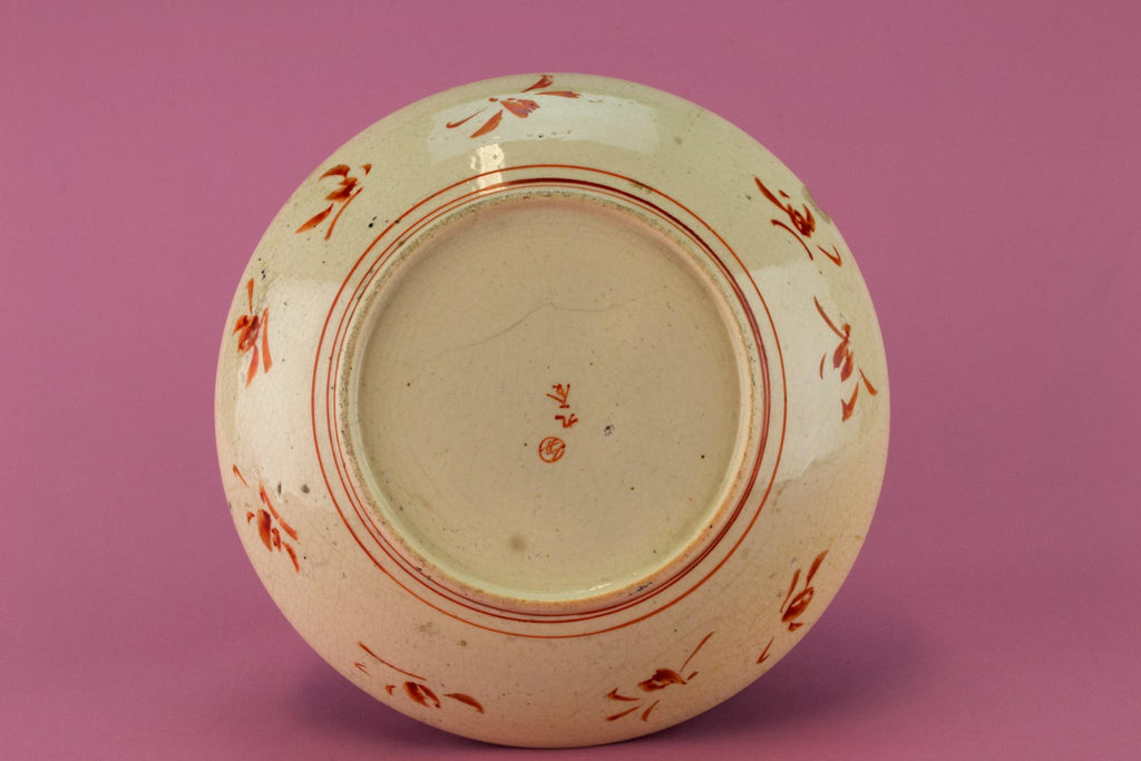 Red & Gold Kutani Plate, Japanese 19th Century