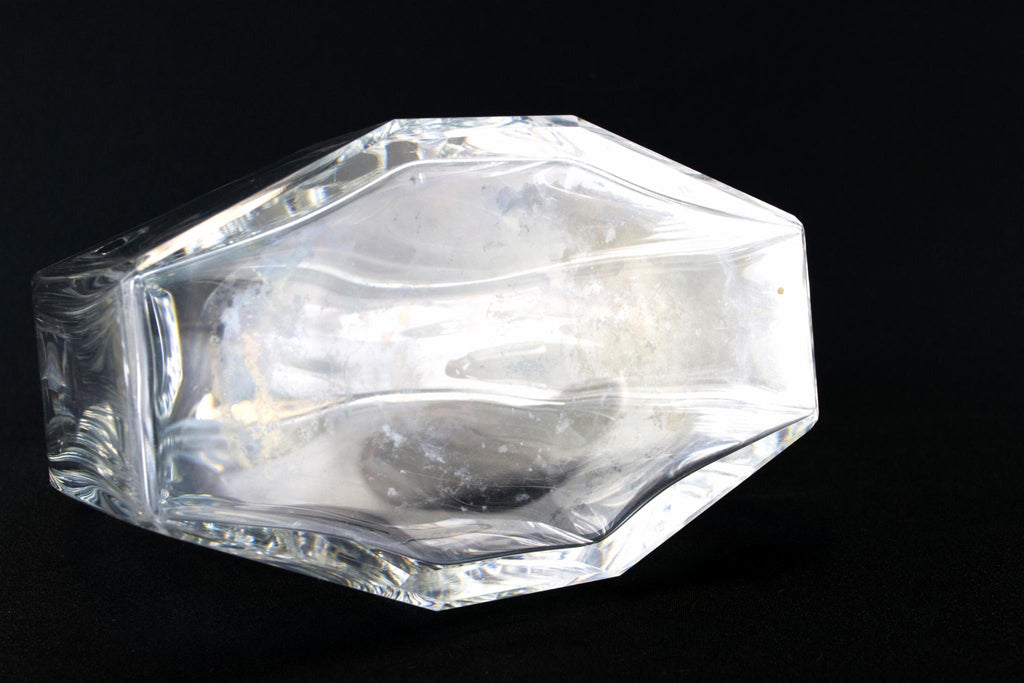 Art Deco Whisky Decanter in Cut Glass, English 1930s