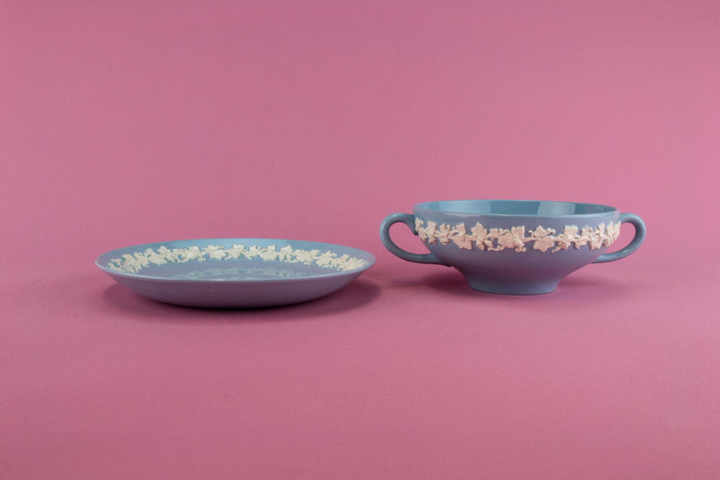 Wedgwood Queens Ware Soup Bowl & Plate
